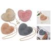 Fluffy Purse Crossbody Bag Clutch Purse Wallet Cute Fashion Tote Plush Handbag Heart Shaped Shoulder Bag Evening Bag Lightweight