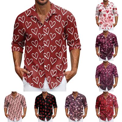 Camisa Casual de Manga Comprida com Botões para Homem