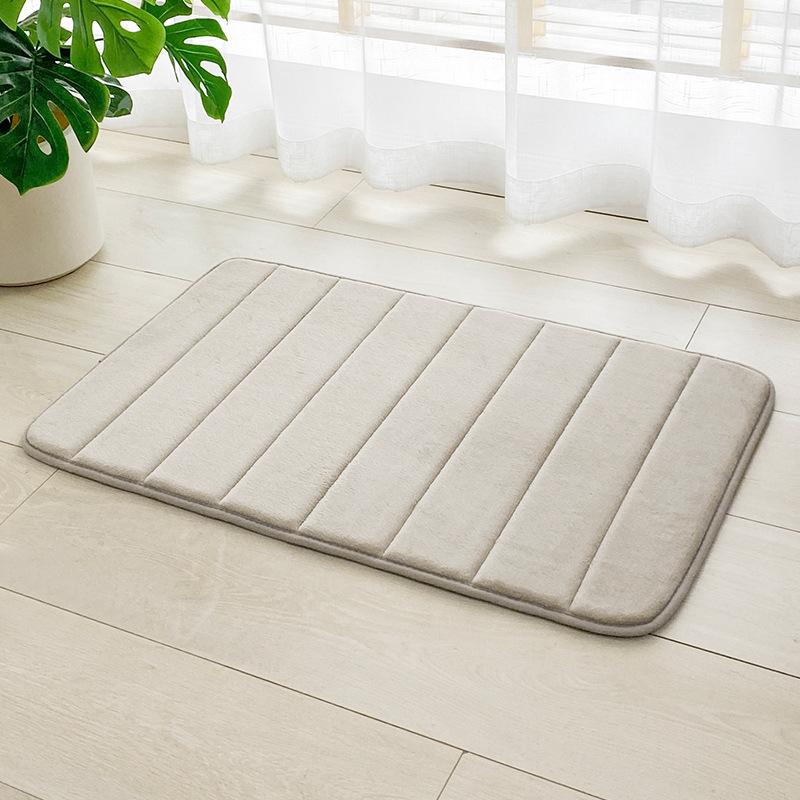 

Дом Ванная комната Коврик для ванной двери Утолщенный Впитывающий воду Коврик для пола Противоскользящий коврик Коврик для двери Ковер для спальни Коврик для ног 50*80cm