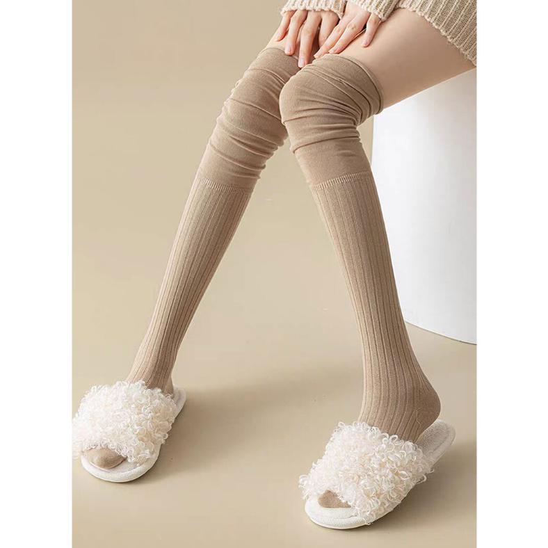 High knee socks women's over knee socks lace long socks