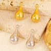 6pcs/Lot Different Size Long Water Droplets Pendant Stainless Steel Charms For Jewelry Making Supplies Bulk DIY Earrings Bohemia