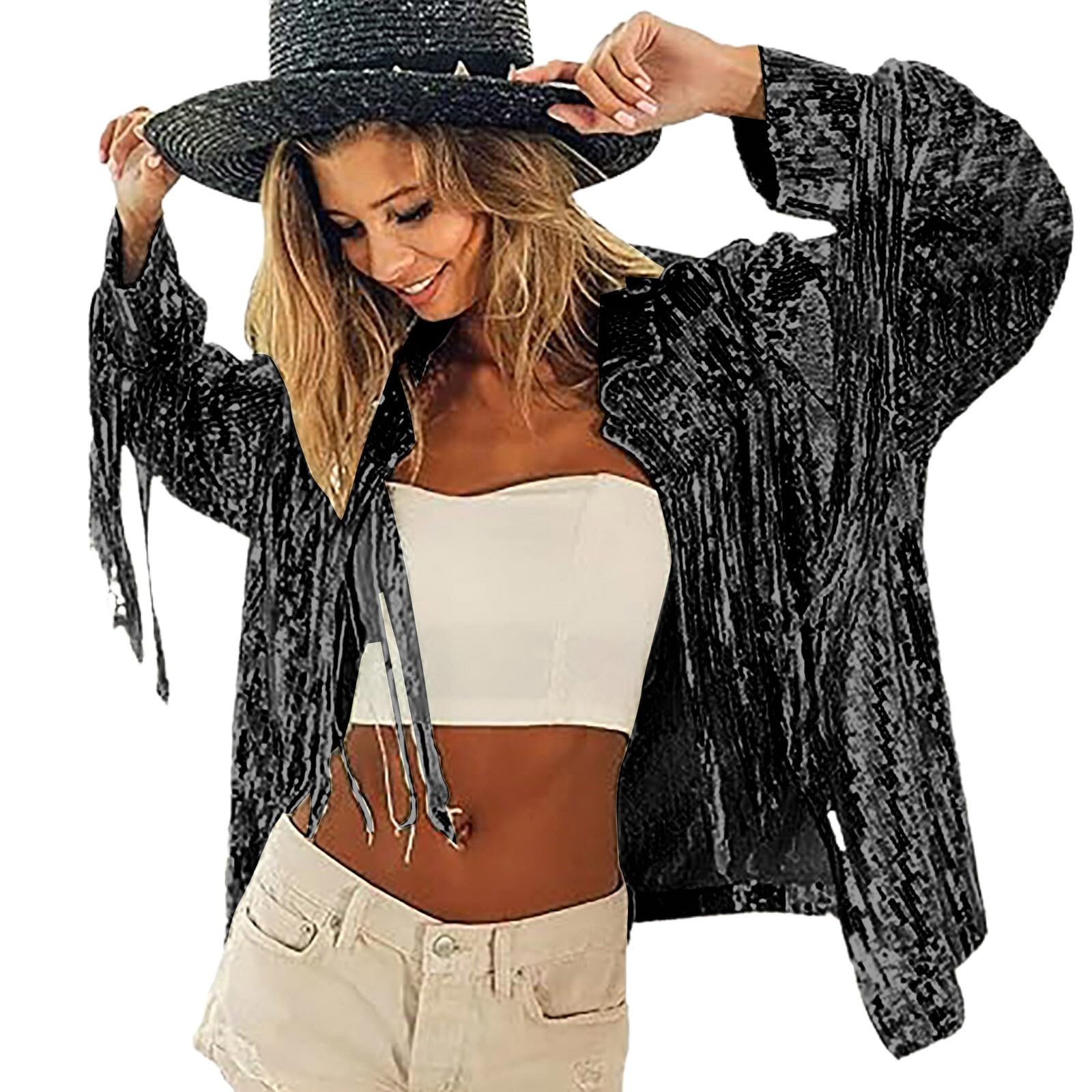 

Button Down For Women Long Sleeve Tops V Neck Collar Blouses Business Casual One Size чёрный