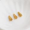 Gold-Plated Trumpet Flower Tassel Jewelry Bead Base for DIY Crafts