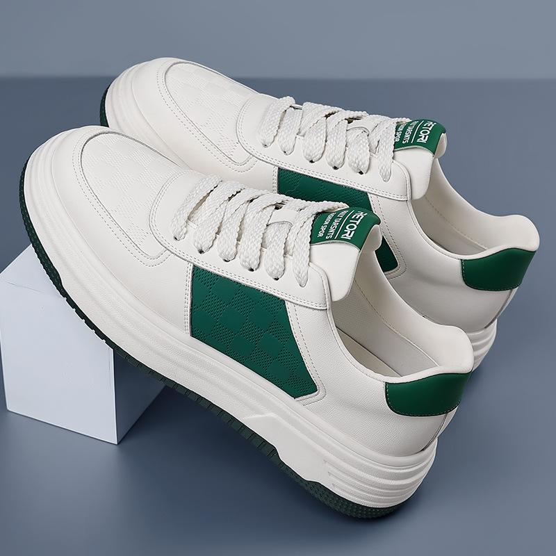 Tide shoes 2025 spring and summer breathable little white shoes board shoes platform shoes soft soles casual sports men's shoes 2025