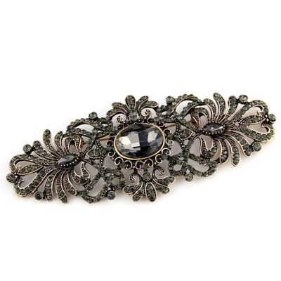 Vintage Böhmen Blumenbrosche für Frauen Retro Voller Kristall Türkische Hochzeit Bijoux Hijab Pins