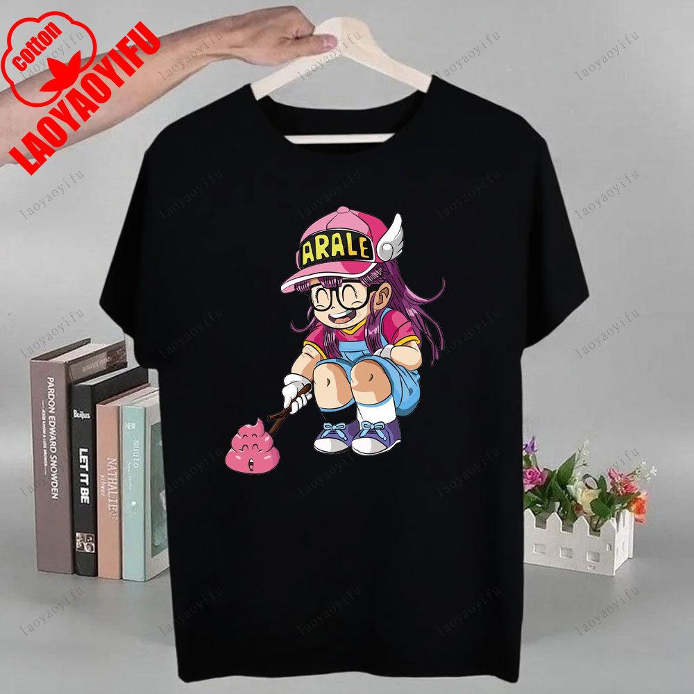 Arale T-shirts Women Graphic Japanese Manga Tshirt Breathable Camisetas Fashionable and Casual Cotton Short Sleeved Round Neck