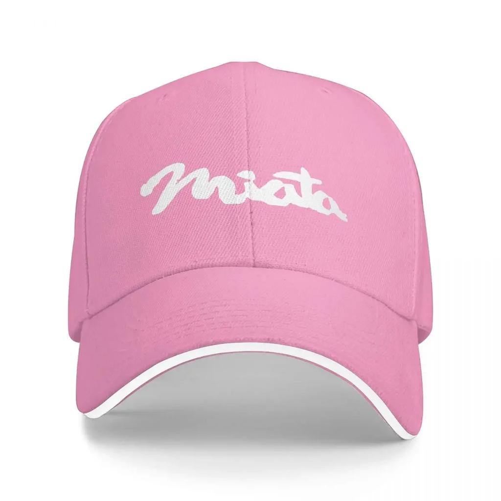 Original Miata Logo White Baseball Cap Derby Hat Sailor Cap for Men Golf Wear Men Womens