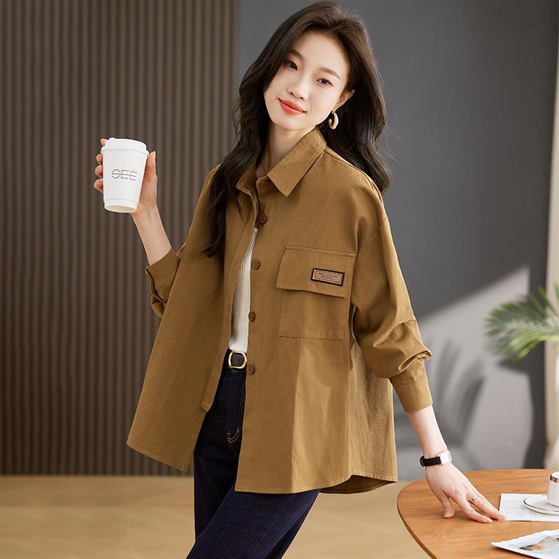 Shirt Jacket Women's Spring and Autumn New Small Loose Casual Versatile Temperament Early Spring Women's Top