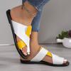 Autumn Color-Block New Style Summer Fashion Breathable Flat Toe Slippers