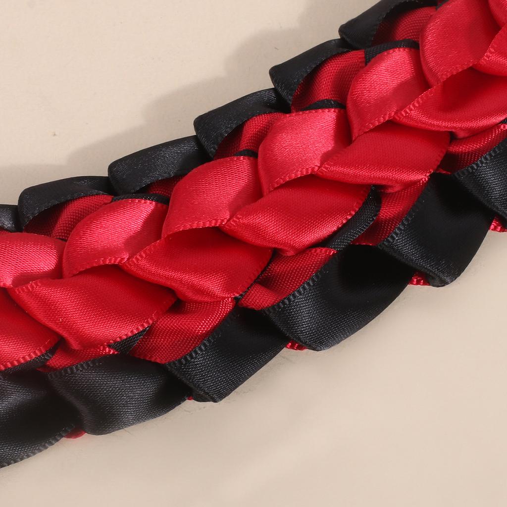 Internet celebrity graduation celebration honors two-color ribbon garland handwoven choker temperament ribbon necklace