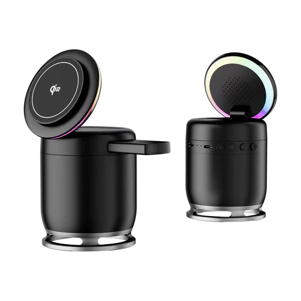 Multifunctional Bluetooth Speaker & Qi2 Certified Foldable 5-in-1 Magnetic Wireless Charger with Phone Charging