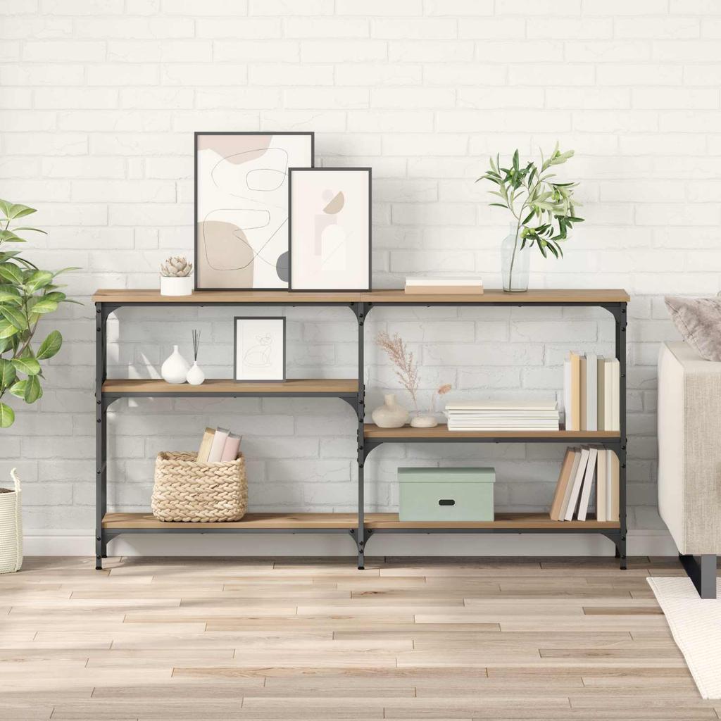 Artisan Oak Console Table 150 X 29 X 76.5 Cm Particleboard