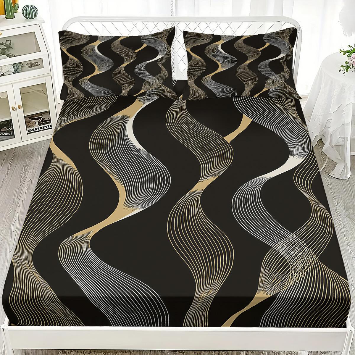 

Home Textile Three-Piece Mattress 3D Digital Printing Bedding Polyester Bed Cover Mattress Protective Cover 90x191