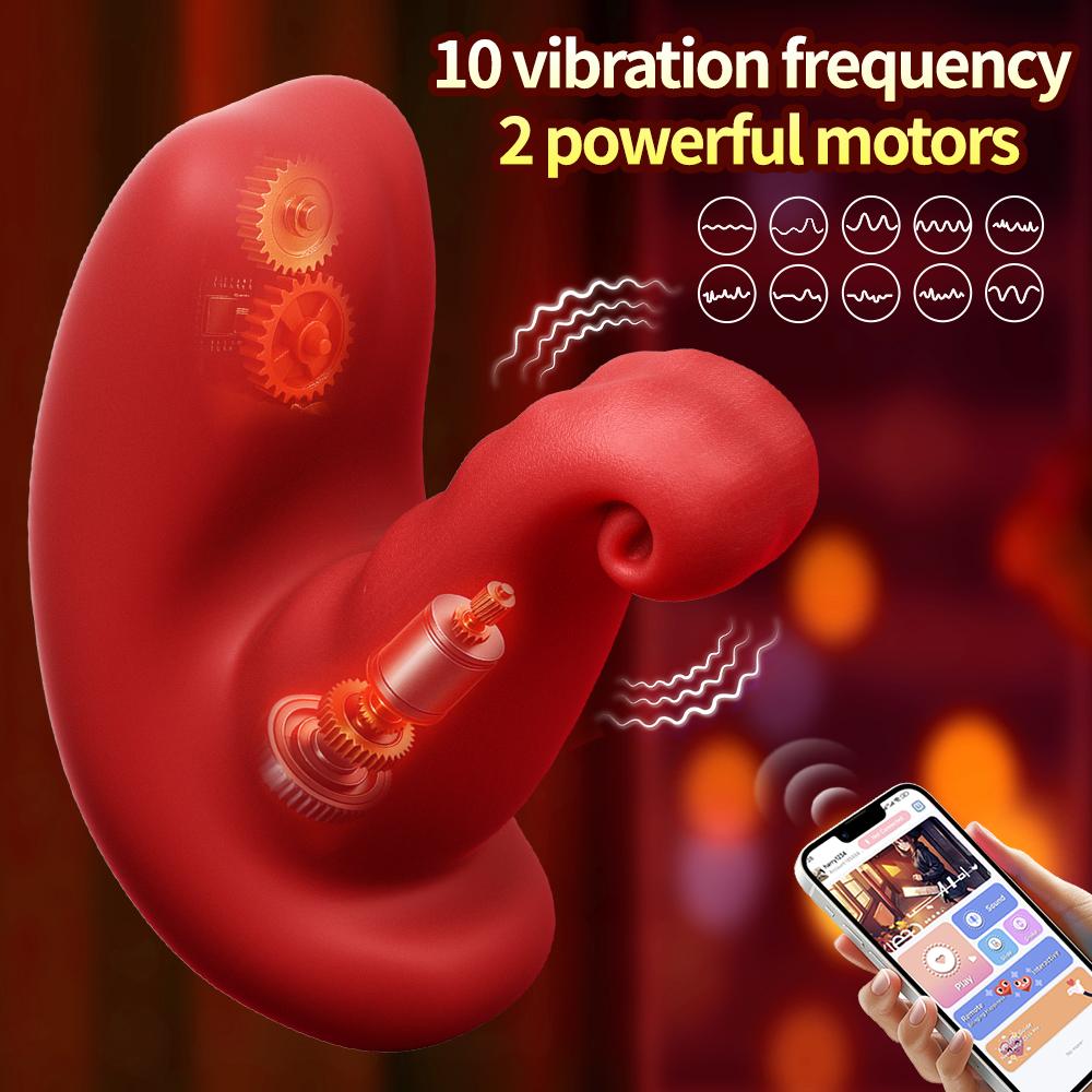 Zungenvibratoren APP-Steuerung Dildo Sexspielzeug für Frauen Lecken Klitoris-Stimulator Lustwerkzeuge Sexspielzeug für Erwachsene Frauen