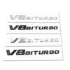 Vhodné pro boční znaky Mercedes-Benz V8 BITURBO: Písmena emblémů pro přeplňované vozy C63, G63, S65 & V12.