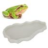 NW29 Plastic Reptiles Feeder Basin Snake Frogs Drinking Feeding Dish Landscape Decorations