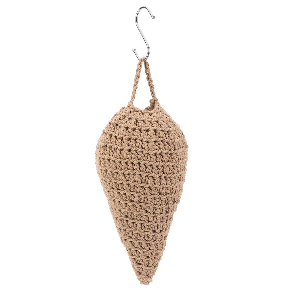 Crochet Wasp Nest Decoy Faux Hornets Nest Repellent with Hook Hanging Wasp Nest Decoy Wasp Nest Trap for Patio Yard