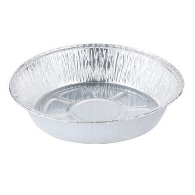 Aluminum Foil Plate Round Disposable Recyclable Containers with Straight Walls for Cooking 50pcs Deep 7 Inches