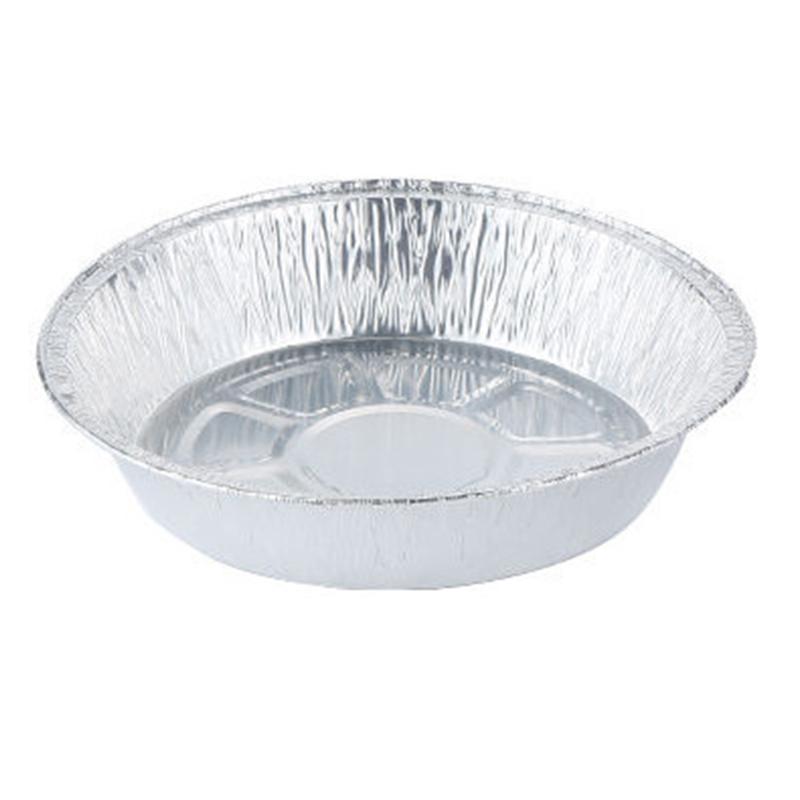 Aluminum Foil Plate Round Disposable Recyclable Containers with Straight Walls for Cooking 50pcs Deep 7 Inches