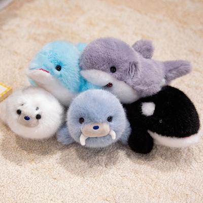 18cm Animali Marini Cartoni Animati Compagno da Tavolo Peluche Bambole Balena Foca Squalo Delfino Leone Marino Kawaii Piccole Bambole Morbide di Peluche