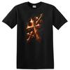 Cross Graphic T Shirt Dark Urban Streetwear Flame Design Gothic Tee