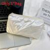 Trendy Heart Pattern Cosmetic Pouch With Butterfly Bow Design For Womens Travel Accessories