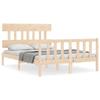 VidaXL Bed Frame with Headboard 140x200 Cm Solid Wood 3193336