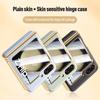 For Samsung Z Flip 5 Plating Leather Hinge Case for Samsung Galaxy Z Flip 5 Flip5 Zflip5 5G Shockproof Glass Film Bag Cases