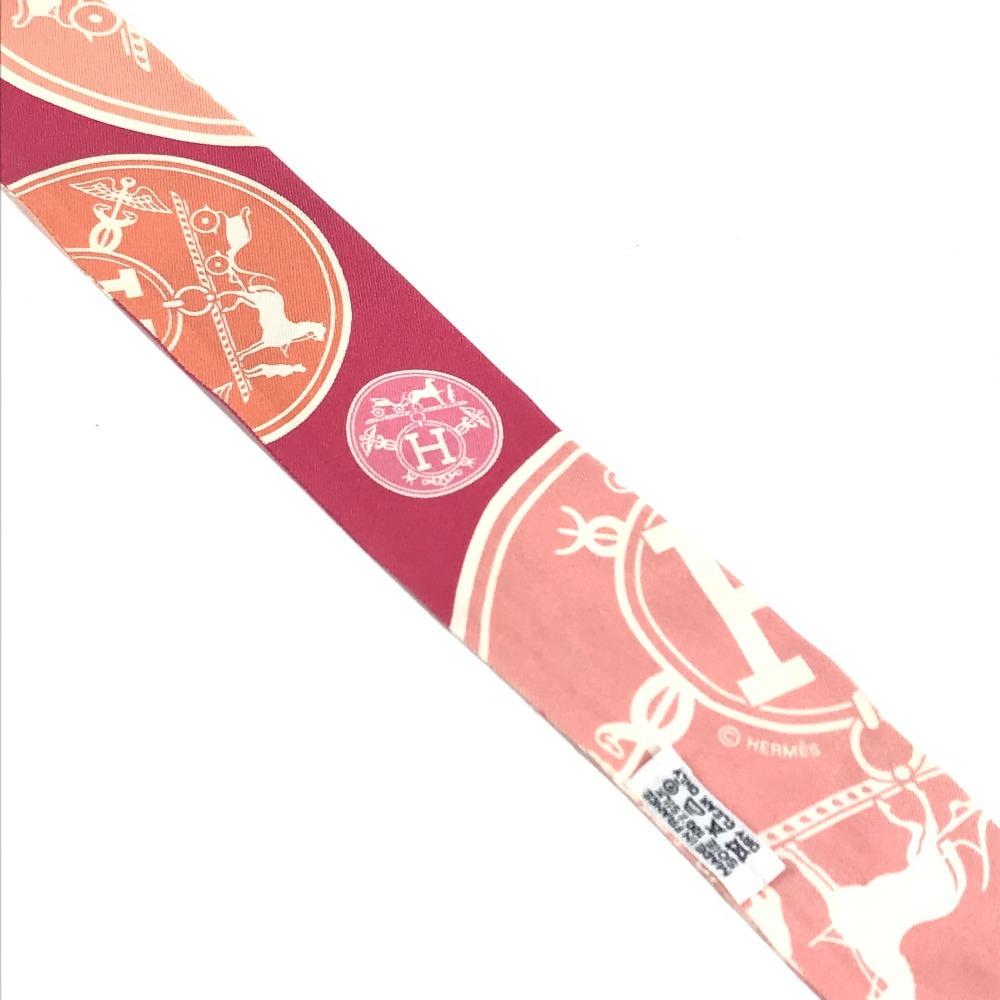 Hermes Twilly Scarf Silk Pink