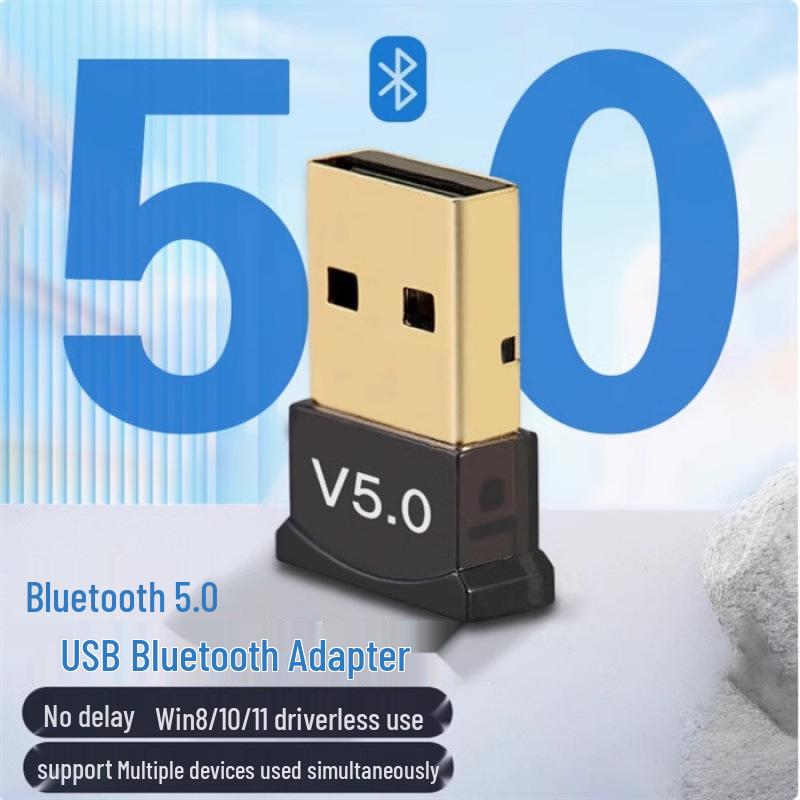

USB Bluetooth 5.3/5.4/5.0 Receiver: Wireless Laptop Adapter, Driver-Free