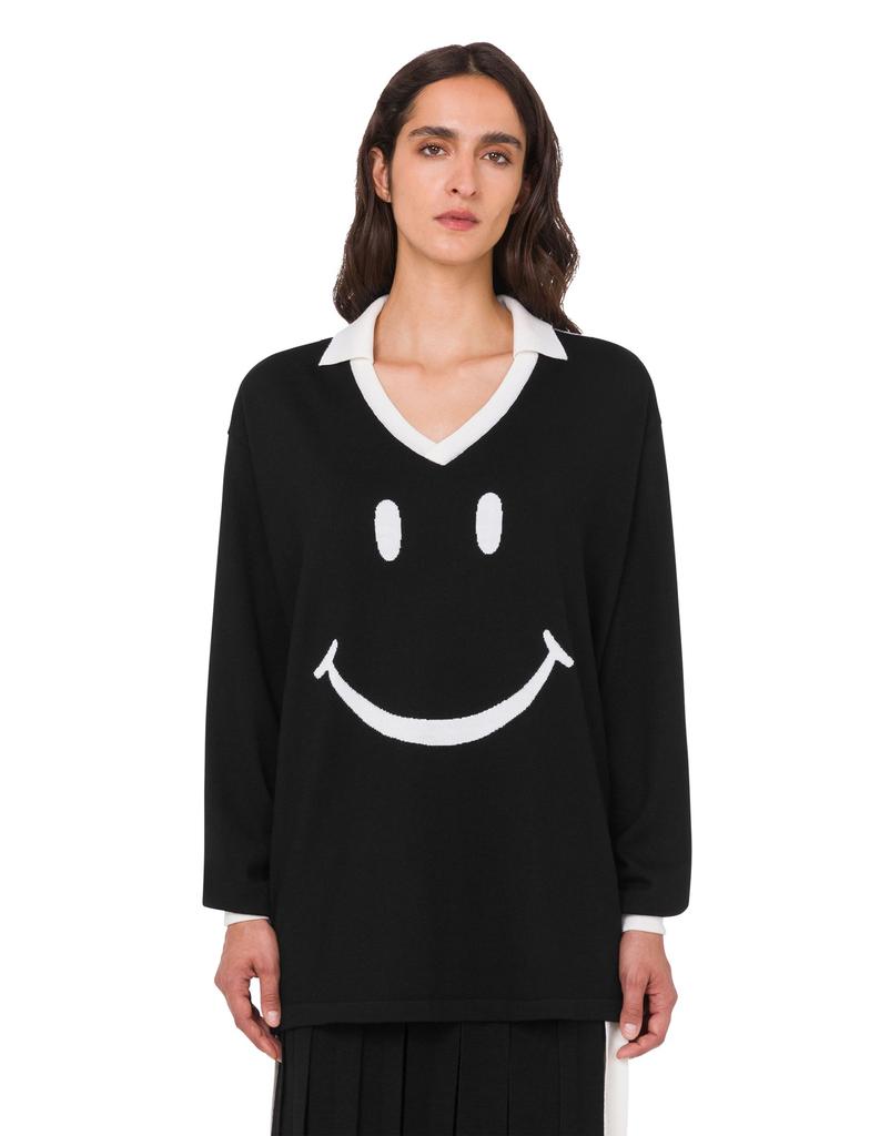 MOSCHINO Smiley® Extra Fine Merino Wool Sweater