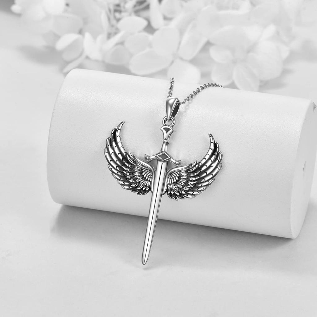 Wings Cross Unique Pendant Necklace With Alloy Material For Daily Urban Style