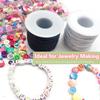3 Roll Elastic Band Black White Colorful for Bracelets for DIY Jewellery Making