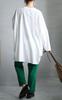 Goldene Japan Plus Size Tunika mit Schlüsselloch, langen Dolman-Ärmeln, perfekt für den Herbst und Damen, Hals, Ärmel, Ärmel, Stretch, Frühling, bai-0139, 4L-5L, Off-White