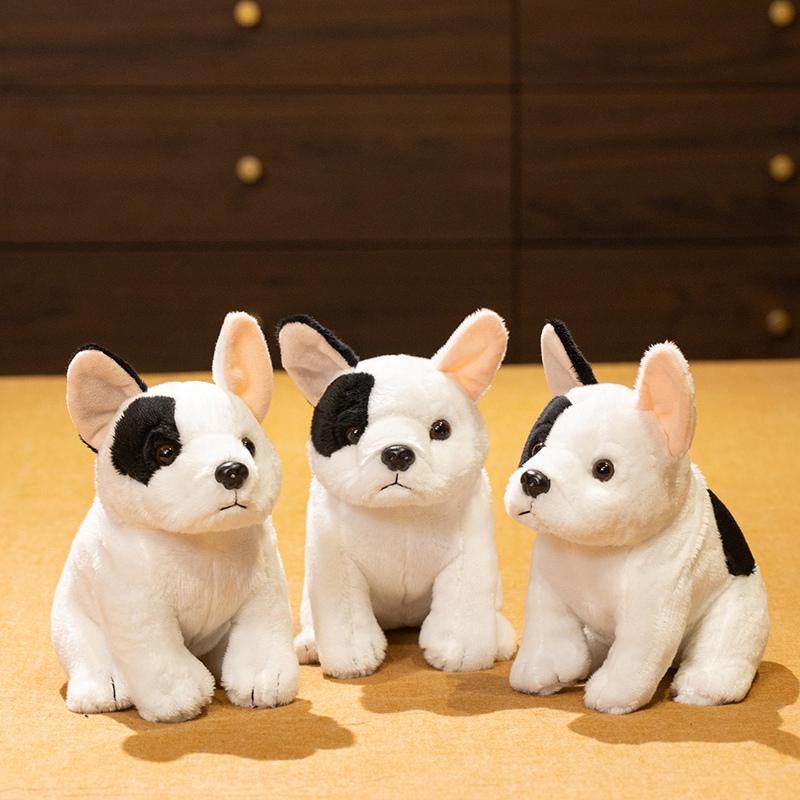 Wholesale Lifelike Realistic English Bulldog Plush Toy British Stuffed Animal Soft Sheep Dog Terrier Simulation Doll for Kids
