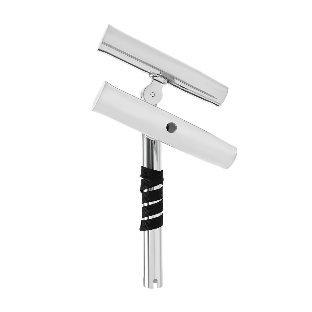 2x Boots-Doppelwinkel-Angelrutenhalter Edelstahl Ausleger Verstellbar