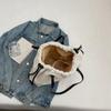 Autumn/winter Corduroy Shoulder Bags Large Capacity Furry Women's Bags High Quality String Soft Versatile Handbags CLE