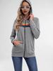 European-American Rainbow Zipper Hoodie 2025