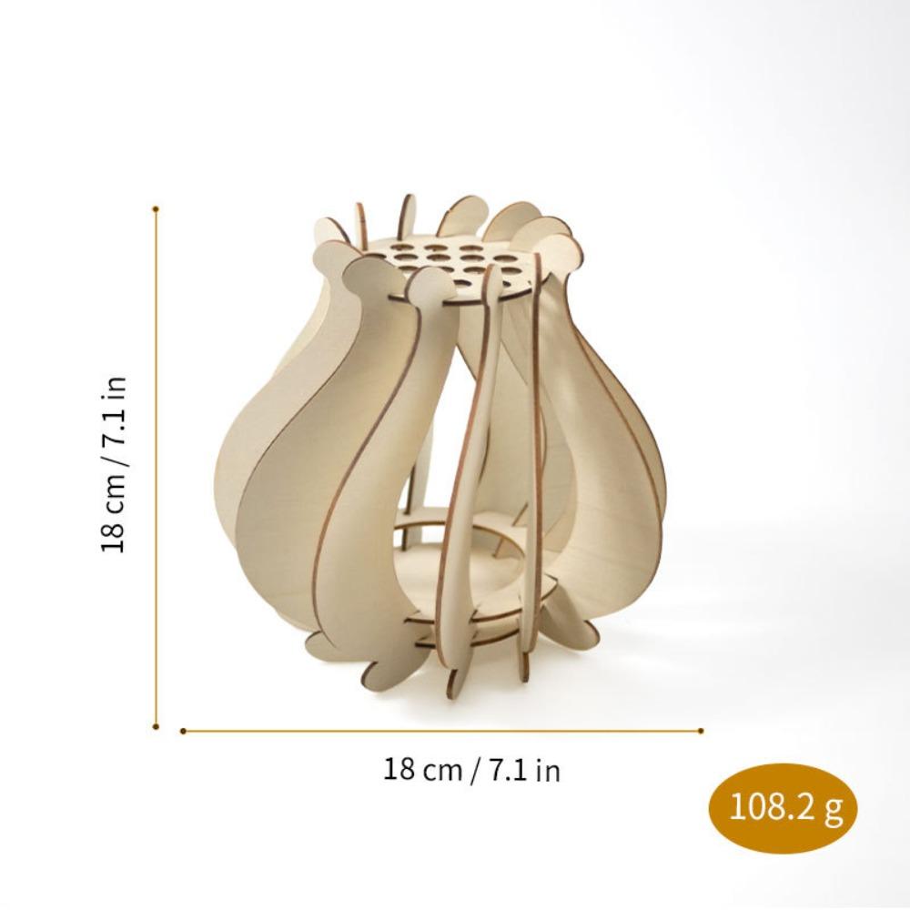 DIY Craft DIY Flower Vase Assemble Kit Wooden Vase Kit Bouquet Vase Office Decor