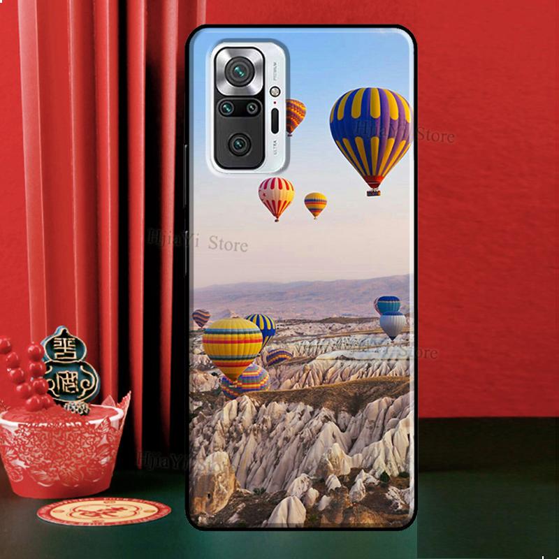 Hot Air Balloon Travel Mountain Case For Xiaomi Redmi Note 12 Pro 11 9 8 10 Pro 9S 10S 11S 12S Redmi 12C 9C 10A 10C Cover