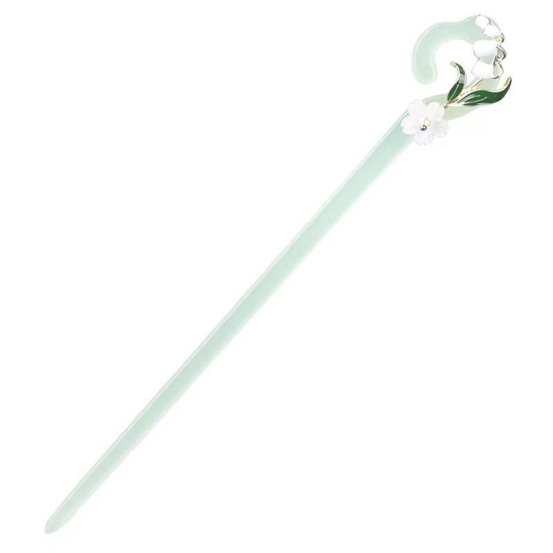 Diamantbesetzte Haarnadel mit Lotusquaste: Eleganter chinesischer Stil mit Perlenblumen- und Friedensschloss-Design, perfekt für Frauen.