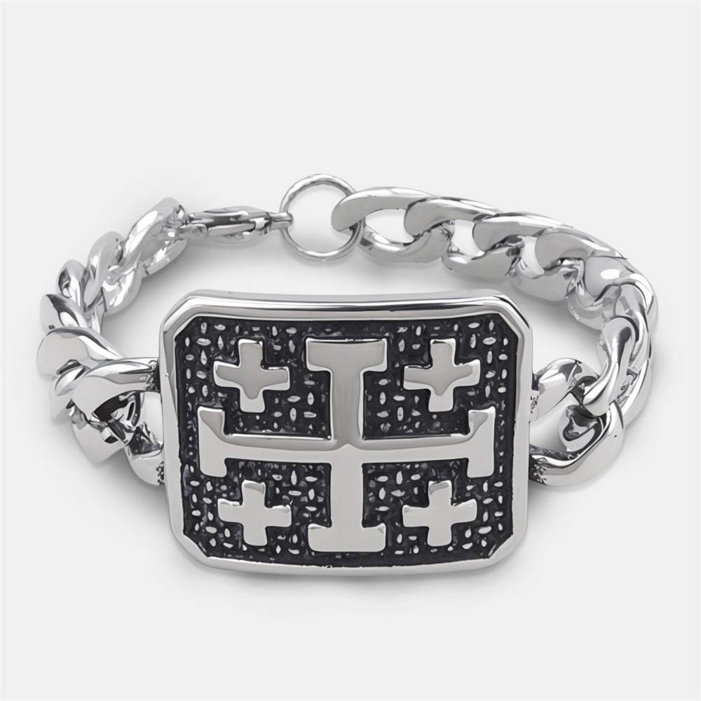 Creative Simple Cross Bracelet Stainless Steel Classic Hand Chain Elegant Bracelets Jewelry Accessories