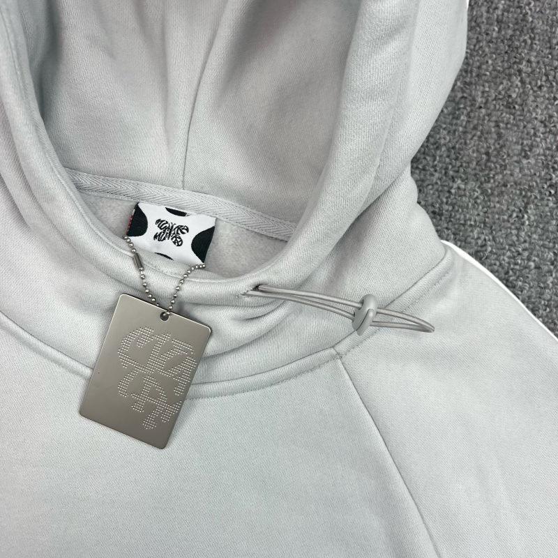 Bluza z kapturem Unisex Mertra: Zimowa kurtka patchworkowa z rękawami batwing, haftowana, podszyta polarem, luźny krój