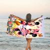 1pc Mickey12 Beach Towel with Custom Name, Beach/Swimming/Bath/Picnic/Camping Towel, Suitable for Seaside Beaches