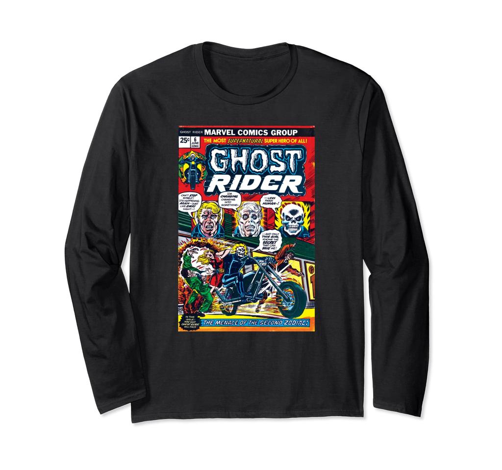 Marvel Ghost Rider #6 Vintage Comic Cover Halloween Long Sleeve T-Shirt