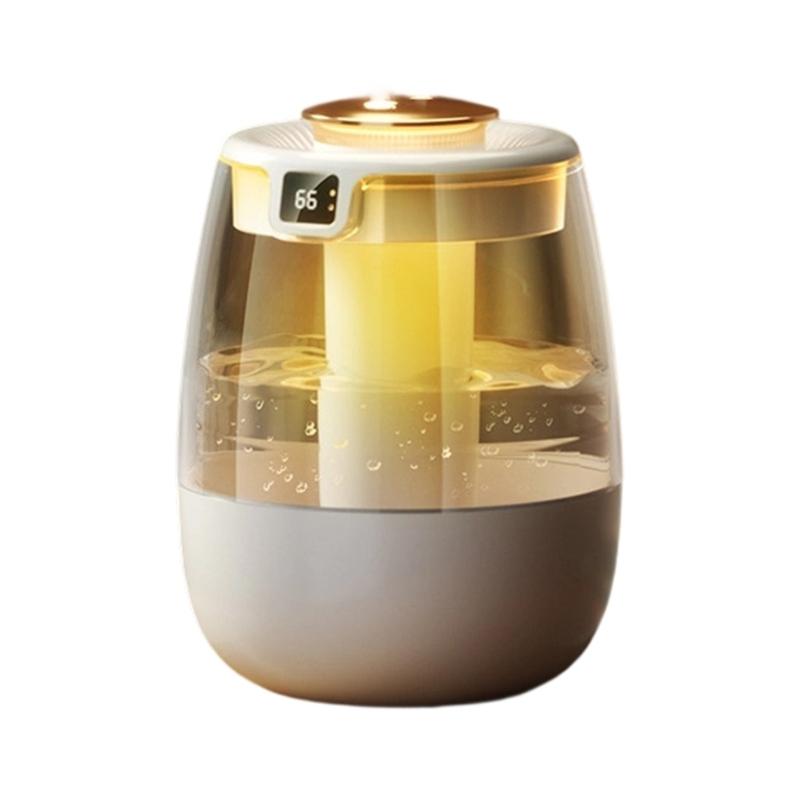 USB Humidifier for Bedroom 1.3L Cool Misting Humidifier with Night Light Humidifier Digital Display for Home Plant Room X7XA