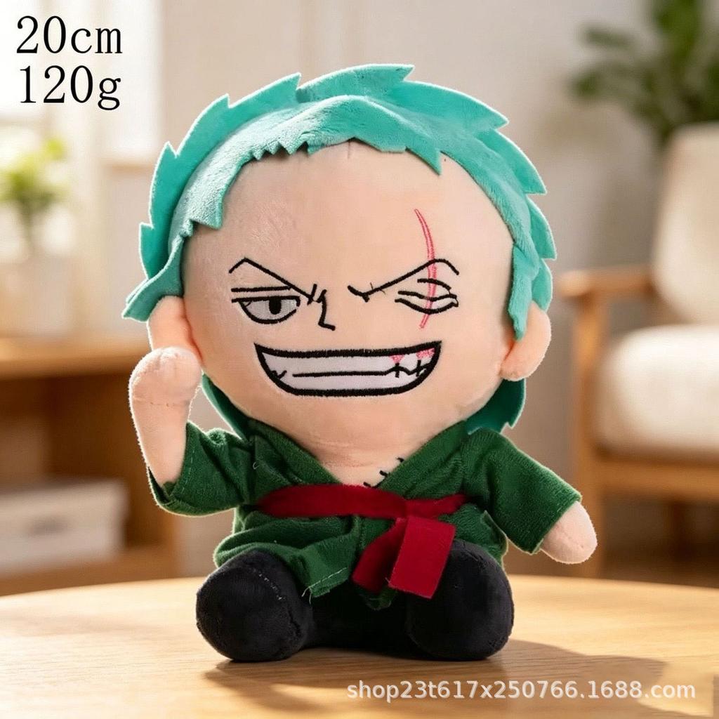 One Piece Plush Toys: Luffy, Zoro, Chopper Figures