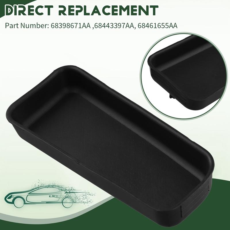 Black Gearshift Center Con Console Bin Mat For Dodge Charger 2015- Charger Storage Box Mat 68398671AA 68443397AA