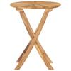 Folding Garden Table Ø 60 cm Solid Teak Wood