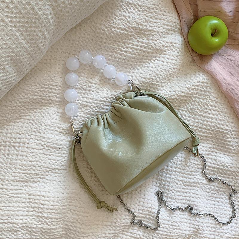 Handbag Bag Women's Niche Design Korean Version of Personalized Leisure Simple Bucket Bag Fashion Chain Shoulder Messenger Bag